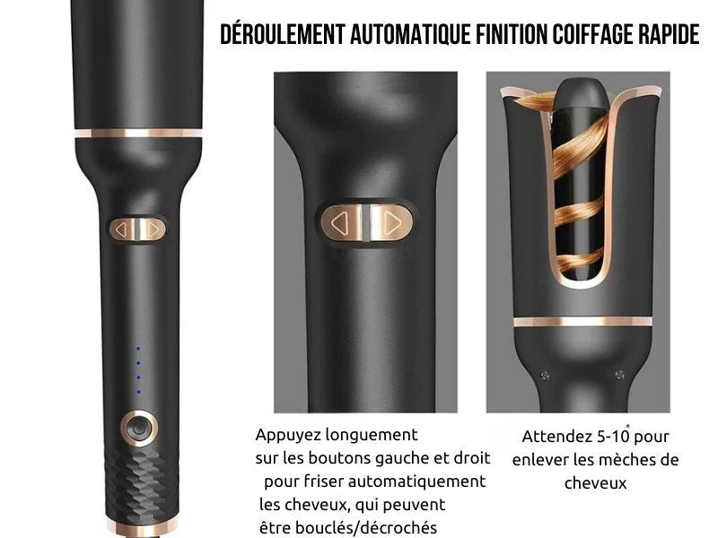 Fer à friser à rotation automatique - Boutique Ecom